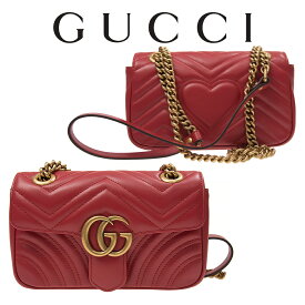 グッチ GUCCI レッド GGマーモント キルティング スモール ショルダーバッグ 446744 DTDIT 6433 海外輸入新古品