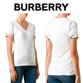 バーバリーBURBERRY レディース ホワイト Tシャツ 3927203 10000 WHITE 海外輸入新古品