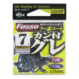 ささめ針 カン付グレTCフッ素コート7【メール便】