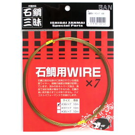 【3点購入で最大P28倍！】ダイヤフィッシング BAN・石鯛三昧 石鯛用WIRE ×7 10m #38/×7【メール便】
