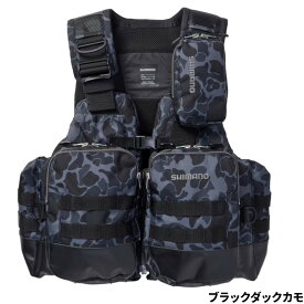 シマノ ライフジャケット アクトゲームベスト L ブラックダックカモ VF-274W
