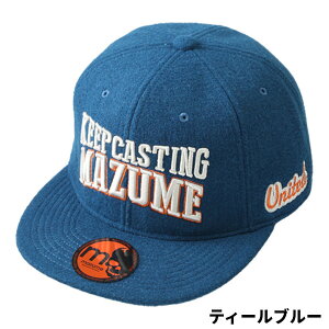 オレンジブルー 防寒キャップ マズメ フラットキャップ ウール IV フリー ティールブルー MZCP-753