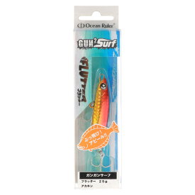 【最強配送商品購入でP10倍！最大1万P！】オーシャンルーラー ジグ ガンガンサーフ フラッター 25g アカキン【メール便】