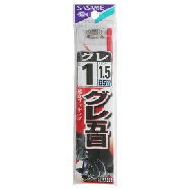 ささめ針 糸付 グレ GA106 針1号-ハリス1.5号 白【メール便】