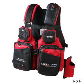 オレンジブルー ライフジャケット マズメ タイドマニア ライフジャケット フリー レッド MZLJ-831