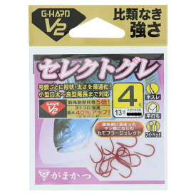 【3点購入で最大P28倍！】がまかつ G-HARD V2 セレクトグレ 68733 4号 カモフラージュレッド【メール便】