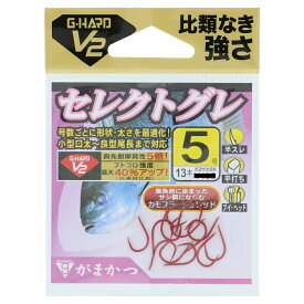 【3点購入で最大P28倍！】がまかつ G-HARD V2 セレクトグレ 68733 5号 カモフラージュレッド【メール便】