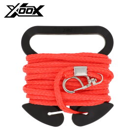 【3点購入で最大P28倍！】XOOX 巻取りホルダー付ロープ S 4mm×8m レッド