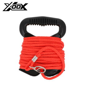 【3点購入で最大P28倍！】XOOX 巻取りホルダー付ロープ L 6mm×10m レッド