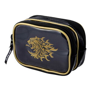 サンライン フィッシングポーチ ダブル 獅子ゴールド SFP-0157