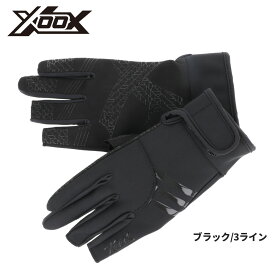 【現品限り】 防寒ウェア XOOX ウィンドブレイクグローブ S ブラック/3ライン