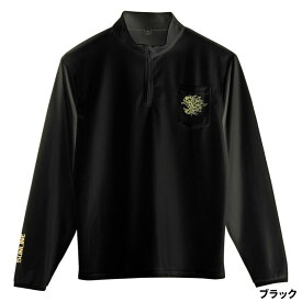 サンライン ウェア 獅子ジップシャツ(長袖) SUW-04203CW M ブラック