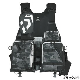 【3点購入で最大P28倍！】ダイワ ライフジャケット DF-6224 フロートゲームベスト フリー ブラックカモ