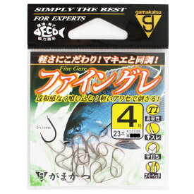 【3点購入で最大P28倍！】がまかつ T1 ファイングレ 68509 4号 茶【メール便】