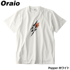 【6/5独占企画！最大P31倍&5%クーポン！】ウェア Oraio(オライオ) グラフィックTシャツ M Popper ホワイト