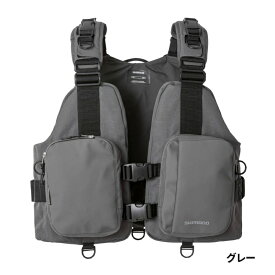 【3点購入で最大P28倍！】【現品限り】 シマノ ライフジャケット デタッチャブルゲームベスト フリー グレー VF-036V
