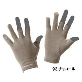 防寒ウェア フリーノット レイヤーテック インナーグローブ3本カット M 93.チャコール Y4611【メール便】