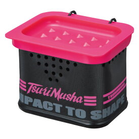 【3点購入で最大P28倍！】TsuriMusha 水切りエサBOX ピンク/ブラック
