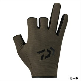 ダイワ グローブ DG-6425 吸水速乾グローブ 3本カット XL カーキ 3本切【ゆうパケット】