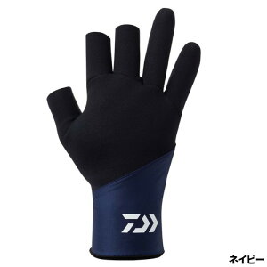 ダイワ 防寒ウェア DG-7325W タイタニュームα グローブ 3本カット L ネイビー 3本切【ゆうパケット】