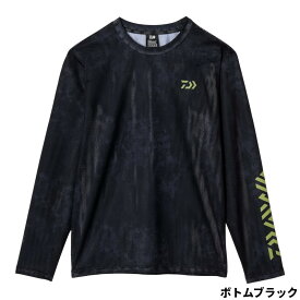 ダイワ ウェア DE-8624 ドライメッシュロングスリーブシャツ 2XL ボトムブラック