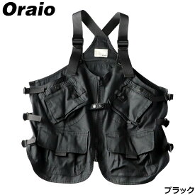 【スーパーSALE！最大P10倍&お得なクーポン配布中！】【現品限り】 ウェア Oraio(オライオ) フィッシングベスト M ブラック