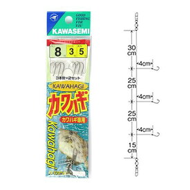 【アウトレット】 川せみ針 カワハギ仕掛 3本針 F−6 針8号−ハリス3号【ゆうパケット】