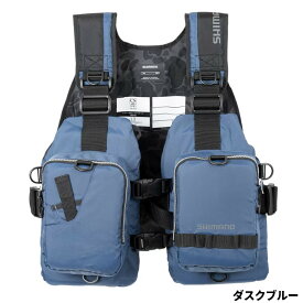 【スーパーSALE！3点購入で最大P26倍！】シマノ ライフジャケット ゲームベストライト フリー ダスクブルー VF-068T