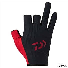 ダイワ グローブ DG-6425 吸水速乾グローブ 3本カット XL ブラック 3本切【ゆうパケット】