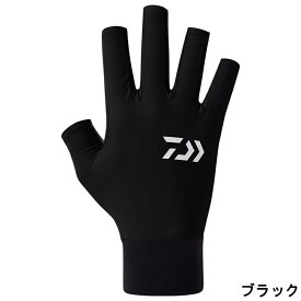 ダイワ グローブ DG-6826 アイスドライ UVケアグローブ 5本カット L ブラック 5本切【ゆうパケット】
