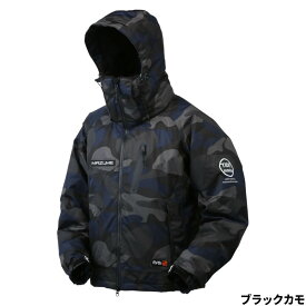 【アウトレット】 オレンジブルー 防寒ウェア マズメ タイドマニア オールウェザージャケット L ブラックカモ MZFW-796