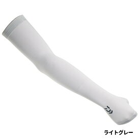【スーパーSALE！最大P10倍&お得なクーポン配布中！】ダイワ ウェア DA-7725 アイスドライ アームカバー 指スリット付き L ライトグレー【ゆうパケット】