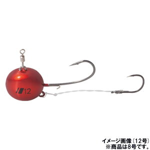 メジャークラフト 鯛乃実 げんこつかぶら 8号 #4 ケイムラ赤