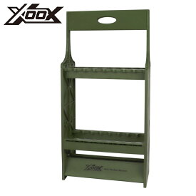 XOOX ロッドスタンド 16本 カーキグリーン