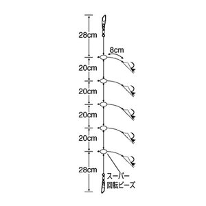 【衝撃!4点購入で最大1万ポイント!】ささめ針 堤防遠投デカアジ ハゲ皮アピール Z−007 針6号−ハリス3号−幹糸6号【ゆうパケット】
