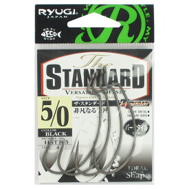 【お買い物マラソン！3点購入でP最大28倍！】ささめ針 リューギ ザ・スタンダード HST105 #5/0 ブラック【ゆうパケット】