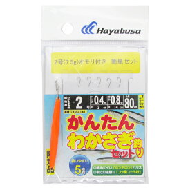 【6/5独占企画！P最大33倍&5%クーポン！】かんたんわかさぎ釣りセット オモリ付き 針2号-ハリス0.4号 TNAGAIA1