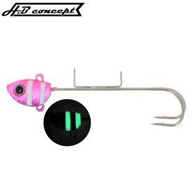 H.B コンセプト 船タチウオテンヤ ライト ダブルフック 10号 パープルピンクグロー【ゆうパケット】