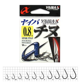 【現品限り】 ささめ針 ヤイバX ヤイバチヌ XT−05 0．8号 14本入 ブラック【ゆうパケット】