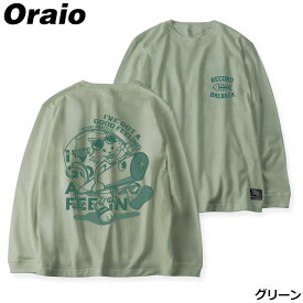 ウェア Oraio(オライオ) グラフィックビック ロンT RBネコ XS グリーン