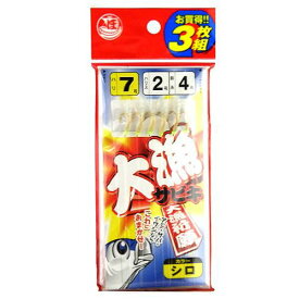 【現品限り】 大漁サビキ JI−104 針7号−ハリス2号 白スキン【ゆうパケット】