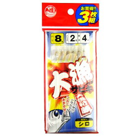 【現品限り】 大漁サビキ JI−104 針8号−ハリス2号 白スキン【ゆうパケット】