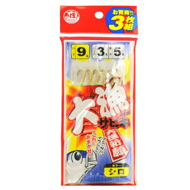 【現品限り】 大漁サビキ JI−104 針9号−ハリス3号 白スキン【ゆうパケット】