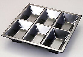 メラミン食器 六ツ仕切 銀透き A 8.5寸 福井クラフト