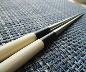 金口製作所 日本製 ステンレス製 盛箸 白木柄(水牛柄付) 150mm 15cm (盛り箸)