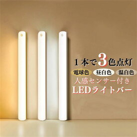 ポイント2倍 人感センサー LEDライト バー 棒 25cm 感知式 人感センサー付き USB充電式 壁掛け照明 灯具 防災 人感 LED センサーライト フットライト おしゃれ 北欧 非常灯 玄関 自動点灯 廊下 キッチン 足元灯 玄関ライト 母の日 父の日