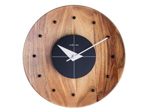NEXTIME 掛け時計 ネクスタイム 木製 壁掛け時計 ウォールクロック NEL CLOCK ネルクロック 丸形 おしゃれ 静か 音がしない スイープムーブメント 連続秒針 静音 ウッドクロック リビング 寝室 北
