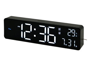 置き時計 デジタル LEDクロック 時計 Wi-Fiクロック ブエノ BUENO 目覚まし時計 日付 デスククロック テーブルクロック おしゃれ かっこいい 時計 カレンダー 月日表示 温度計 リビング 寝室 シ