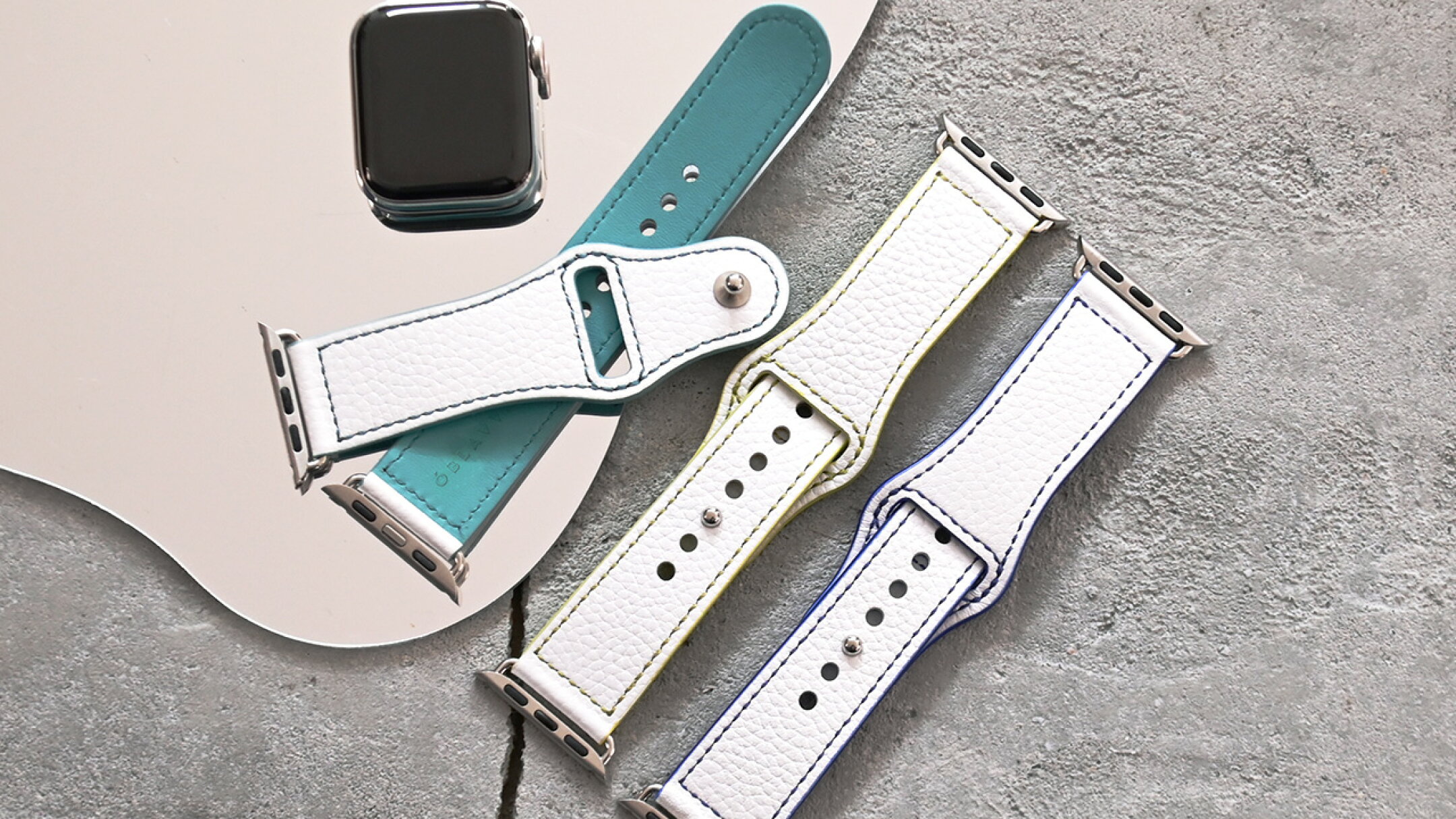Apple Watch バンド 白 ホワイト 本革 レザー ブランド