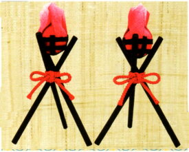 篝火(かがりび) 一対 端午の節句飾り・五月人形 手作りちりめん細工 和雑貨 リュウコドウ